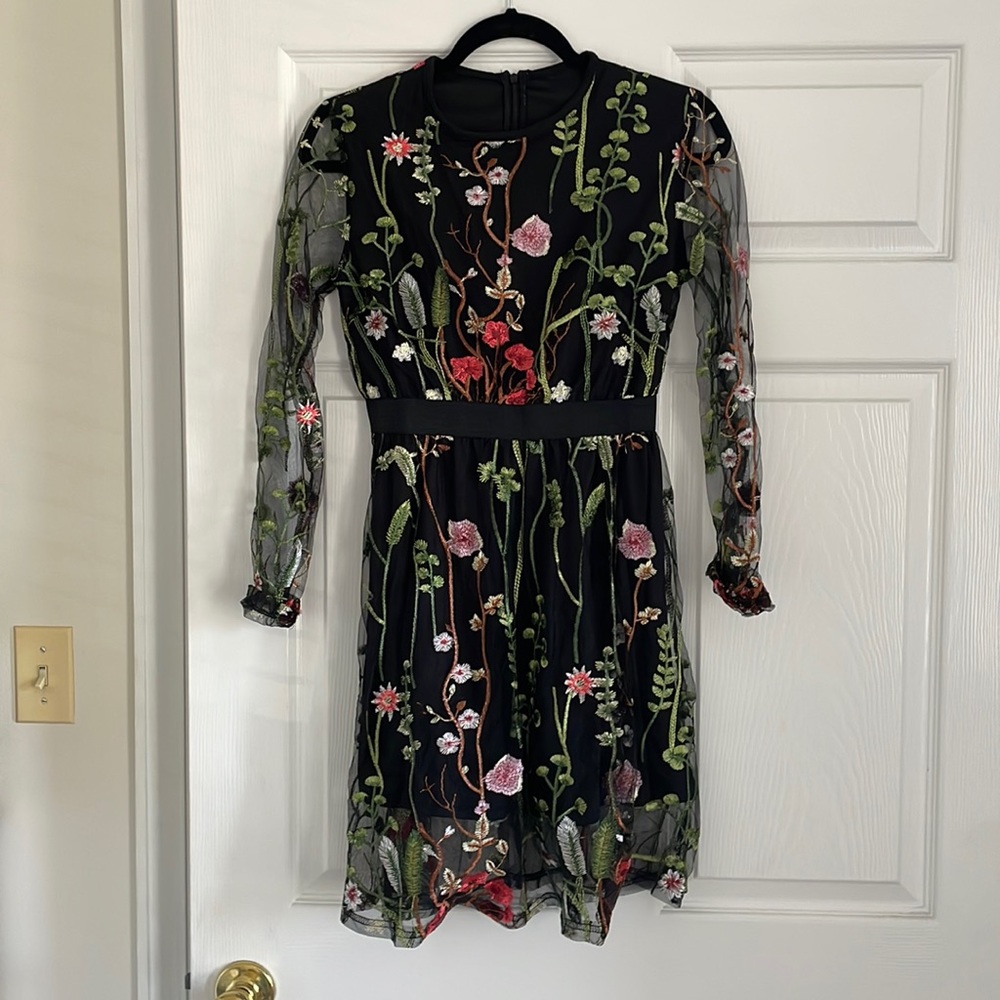 Black floral dress from Shein